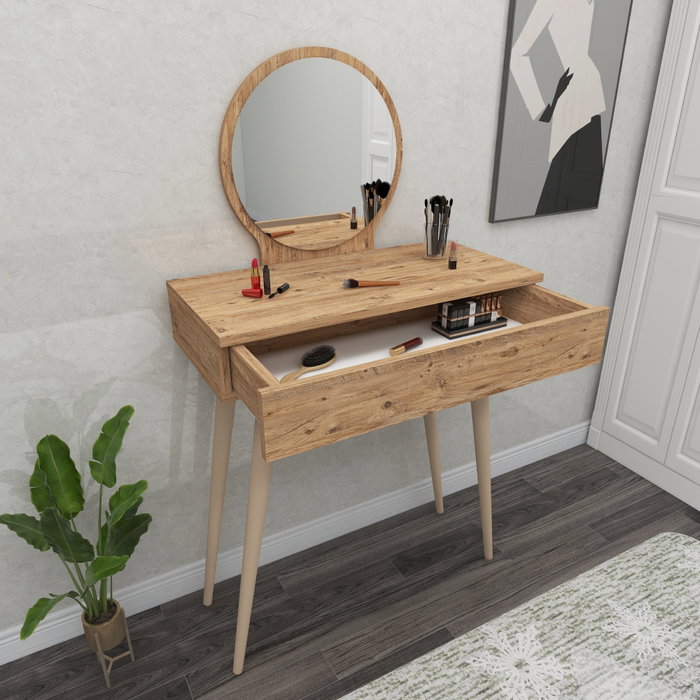 Hanah Home Siena - Mesa de maquillaje Pino atlántico Hanah Home Siena - Mesa de maquillaje Pino atlántico